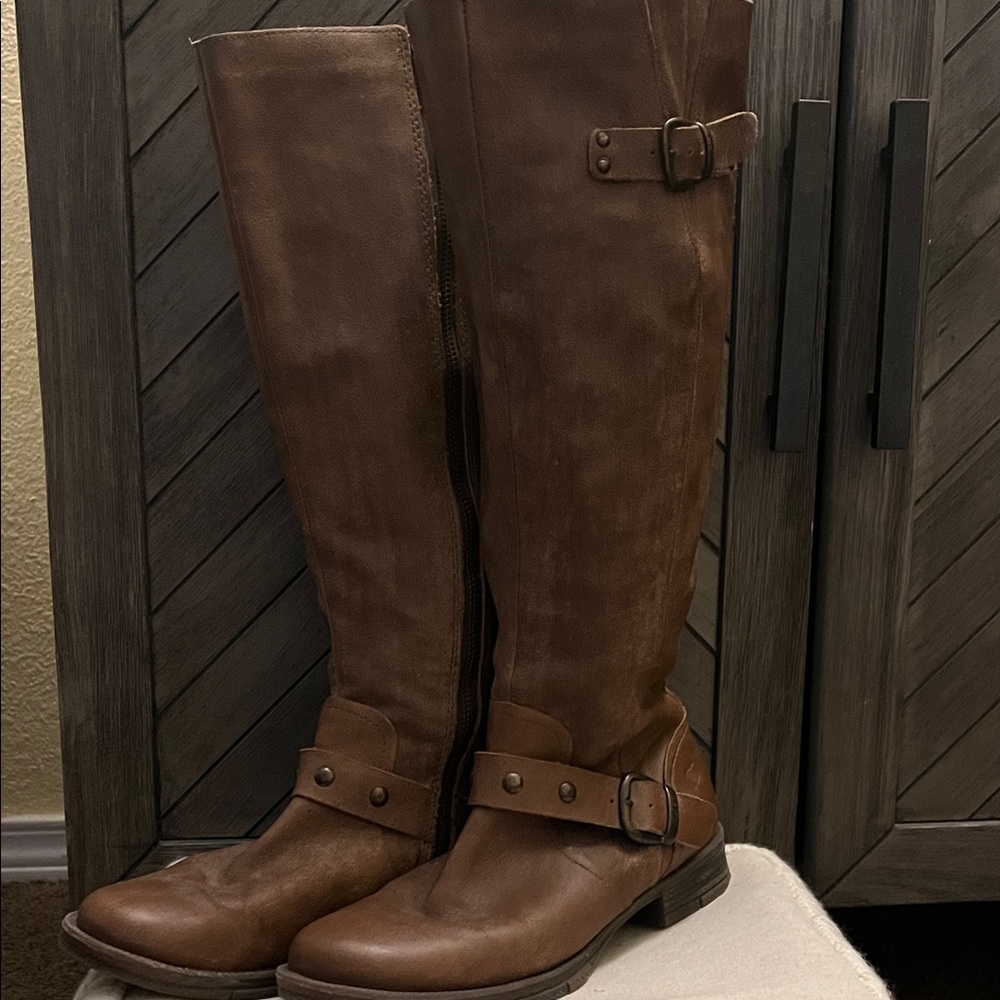 Born Brown Heeled Boots